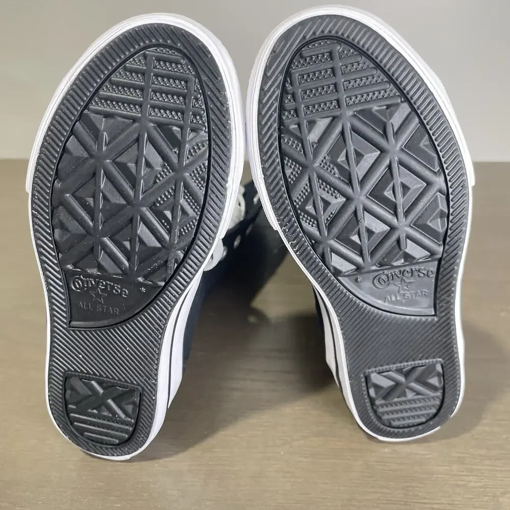 Converse Kids Size 12 Shoes NEW Knee High Chuck Taylor All Star XHi Black Zip Up